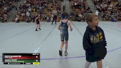 55 lbs Cons. Round 2 - Owyn Bannister, Moyer Elite vs Vance Faust, Rochester Panther Wrestling