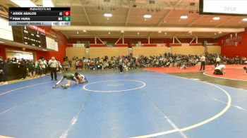 128 lbs Champ. Round 1 - Aiden Abalos, American Canyon vs Finn Hura, Miramonte