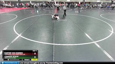 128 lbs Cons. Round 3 - Connor Schuh, Wrestling Factory vs Karter Van Egeren, Luxemburg-Casco Wrestling Club