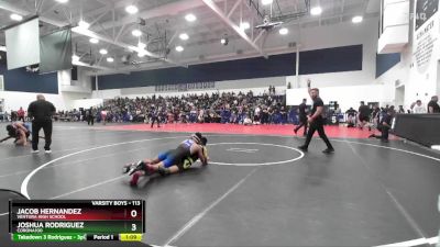 113 lbs Champ. Round 1 - Jacob Hernandez, Ventura High School vs Joshua Rodriguez, Corona100