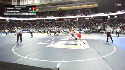 II-152 lbs Champ. Round 2 - Abdeen Zaggout, Unatego-Unadilla Valley Franklin vs Logan Sheriff, Southern Hills