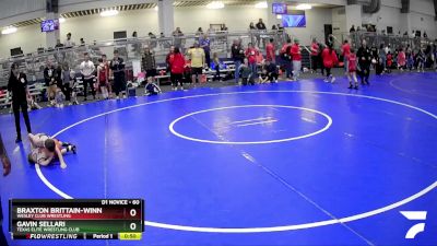 60 lbs Champ. Round 1 - Braxton Brittain-winn, Wesley Club Wrestling vs Gavin Sellari, Texas Elite Wrestling Club