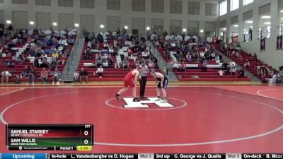 177 lbs Round 3 - Samuel Starkey, Hewitt-Trussville MS vs Sam Willis, Arab High School