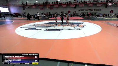 109 lbs Champ. Round 2 - Gabrielle Medeiros, Campbellsville University vs Allison Hancher, Indiana Tech