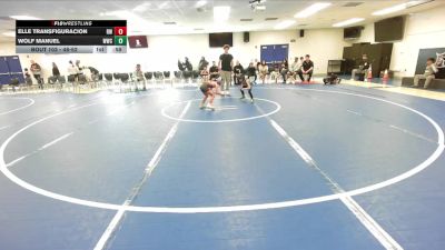 48-52 lbs Round 1 - Elle Transfiguracion, Reign WC vs Wolf Manuel, Wrightwood Wrestling Club