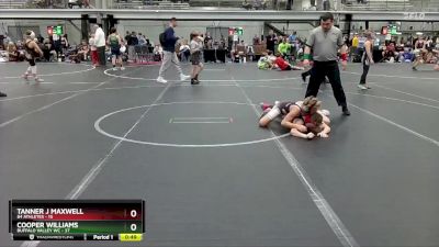 84 lbs Semis (4 Team) - Tanner J Maxwell, 84 Athletes vs Cooper Williams, Buffalo Valley WC