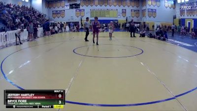 106 lbs Champ. Round 1 - Jeffery Hartley, Palm Harbor University High School vs Bryce Fiore, Titusville Christian Prep/ NBWA