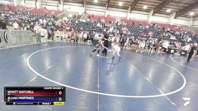 67 lbs Champ. Round 2 - Wyatt Hatchell, UT vs Elijah Martinez, HI