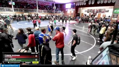 138 lbs Champ. Round 2 - Tyrese Guzman, Shadle Park vs Dax Larsen, Coeur D`Alene High School