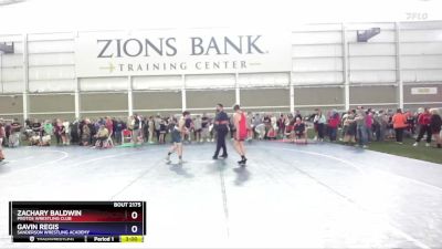157 lbs Quarterfinal - Zachary Baldwin, Protos Wrestling Club vs Gavin Regis, Sanderson Wrestling Academy
