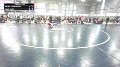 U23 Women - 72 lbs Cons. Round 3 - Mikayla Lancaster, CA vs Kara Kuge, WI