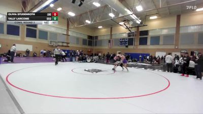 135lbs Cons. Round 2 - Olivia Studenroth, Lincoln (Girls) vs Tally Larcome, Goldendale (Girls)