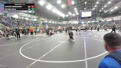 46 lbs Quarterfinal - Luciano Hernandez, Fort Lupton WC vs Zayden Tapia, Valley Bad Boys