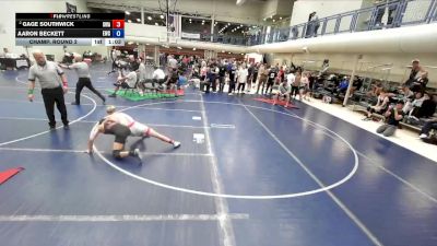120 lbs Champ. Round 2 - Aaron Beckett, Excalibur Wrestling Club vs Gage Southwick, Sanderson Wrestling Academy