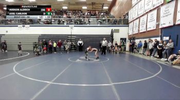 59 lbs Cons. Semi - Axel Carlson, Shootbox Rigby vs Hudson Aldrich, 208 Badgers Wrestling Club