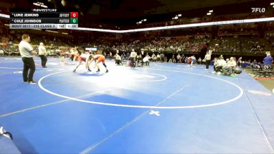 215 Class 3 lbs Quarterfinal - Luke Jenkins, Jefferson City vs Cole Johnson, Platte County