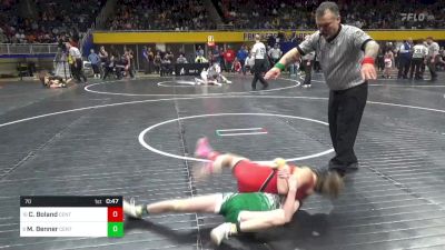 70 lbs Rd 4 - Consi Of 8 #1 - Cooper Boland, Central York vs Michael Benner, Central Dauphin