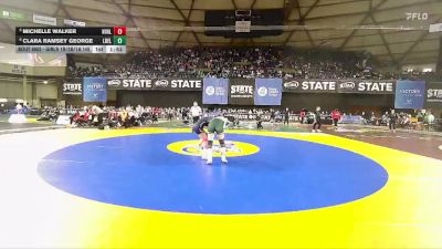 Girls 1B/2B/1A 145 1st Place Match - Clara Ramsey George, Liberty Bell (Girls) vs Michelle Walker, Naches Valley (Girls)