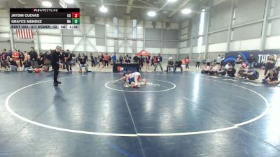 U17 Women - 53 lbs Champ. Round 2 - Jaydin Cuevas, CO vs Grayce Mendez, WA