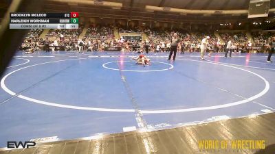 55 lbs Consi Of 8 #2 - Brooklyn McLeod, Bison Takedown Club vs Harleigh Workman, Fallon Outlaws Wrestling Club