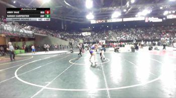 125 lbs Champ. Round 1 - Abby Diaz, Middleton vs Sarah Carpenter, Century