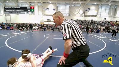 99 lbs Champ. Round 2 - Jacob Hammond, Olde North Wrestling Academy vs Benedetto Annoscia, Minisink Wrestling