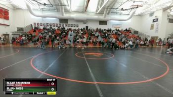 132 lbs Quarterfinal - Elijah Nose, Laurel vs Blake Ramaeker, Huntley Project