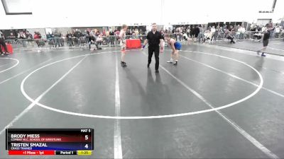 132 lbs Quarterfinal - Brody Miess, Combat W.C. School Of Wrestling vs Tristen Smazal, Crass Trained