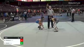 90 lbs Semifinal - Riker Ohearon, East Idaho Elite vs Hans Kamm, Salem Elite Mat Club