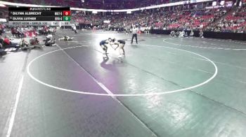 Girls 100 lbs Champ. Round 1 - Olivia Luther, River Falls-Girls vs Dilynn Albrecht, Milton-Girls