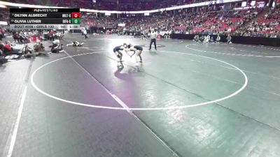Girls 100 lbs Champ. Round 1 - Olivia Luther, River Falls-Girls vs Dilynn Albrecht, Milton-Girls