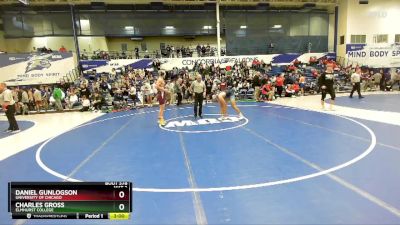 157 lbs Cons. Round 2 - Daniel Gunlogson, University Of Chicago vs Charles Gross, Elmhurst College