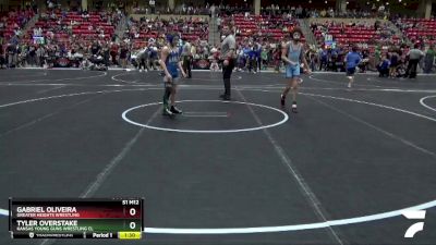 105 lbs Cons. Round 2 - Tyler Overstake, Kansas Young Guns Wrestling Cl vs Gabriel Oliveira, Greater Heights Wrestling