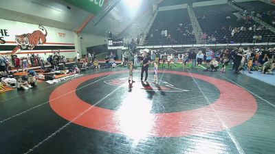 43.4-48 lbs Champ. Round 3 - Bridger Stratton, Utah vs Ledger Reid, Idaho