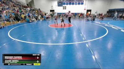 85 lbs Cons. Round 2 - Bridger Fanning, Clear Creek Middle School vs Xavier Sierra, Gering Junior High