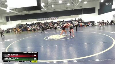 170 lbs Quarterfinal - Ashley Toledo, Santiago/Corona vs Alexis Burgos, Mayfair