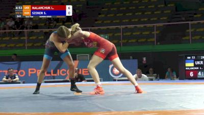 53 kg Semifinal - Liliia Malanchuk, UKR vs Szimonetta Szeker, HUN
