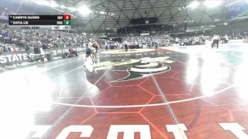 Girls 3A 120 lbs Cons. Semi - Sofia Lie, River Ridge (Girls) vs Camryn Daines, University (Girls)