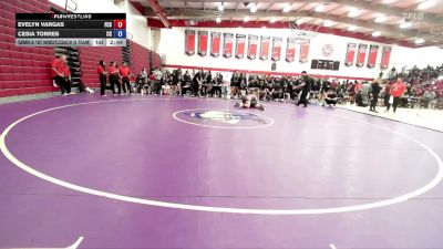 180 lbs Semis & 1st Wrestleback (8 Team) - Cesia Torres, Cerritos College vs Evelyn Vargas, Fresno City College