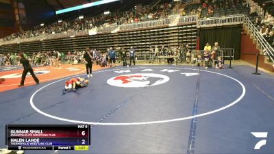 63 lbs Champ. Round 1 - Gunnar Small, Evanston Elite Wrestling Club vs Halen Lahoe, Thermopolis Wrestling Club