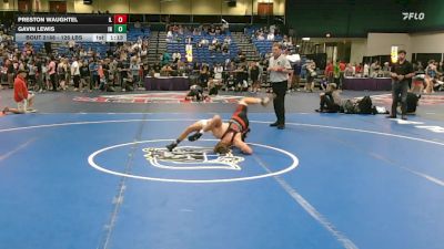 126 lbs Consi Of 64 #1 - Preston Waughtel, IL vs Gavin Lewis, IN