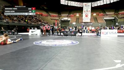 Cons. Round 3 - Miranda Vera, Salinas Valley Wrestling Club (SVWC) vs Gwen Leon, Animal House Wrestling