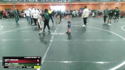 45 lbs Champ. Round 2 - Myles Dynski, Summerville Takedown Club vs Witt Grogan, JET