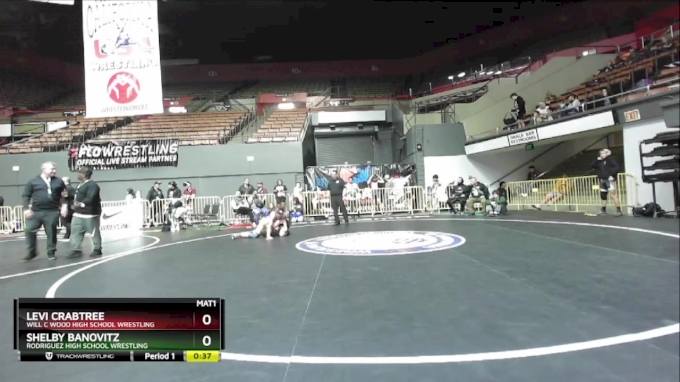 57 lbs Cons. Semi - Levi Crabtree, Will C Wood High School Wrestling vs ...