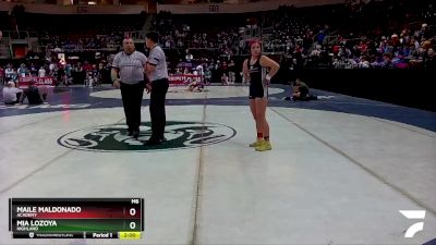 Girls 107 lbs Champ. Round 1 - Maile Maldonado, Academy vs Mia Lozoya, Highland