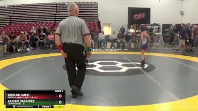 55 lbs Quarterfinals (8 Team) - Kaiden Galindez, Team Revival vs Waylon Sams, Patriots Wrestling Club