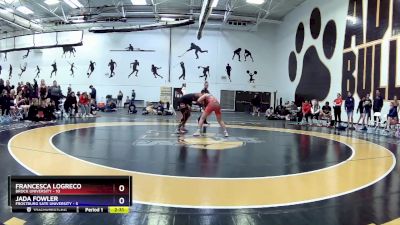 124 lbs Round 3 (16 Team) - Francesca LoGreco, Brock University vs Jada Fowler, Frostburg Sate University