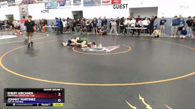 120 lbs Champ. Round 1 - Johnny Martinez, Mat-Su Matmen vs Emery Kirchner, Marathon Wrestling Club