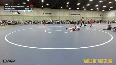 96 lbs 3rd Place - Apollo Rojas-Crawford, Northern Colorado 12U vs Titus Marple, OK Elite 12U Orange