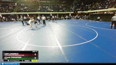 135 lbs Cons. Round 3 - Ethan Zwanziger, Iowa vs Liam Langreck, Chickasaw Elite Wrestling Club